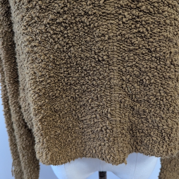 Free People Cropped Textured Cropped Sweater Olive - Picture 4 of 13